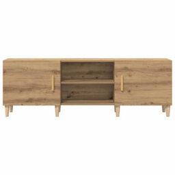 Berkfield Tv Stand In Artisan Oak - 150X30X50 Cm - Made Of Engineered Wood - thumbnail 7