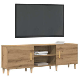 Berkfield Tv Stand In Artisan Oak - 150X30X50 Cm - Made Of Engineered Wood - thumbnail 3