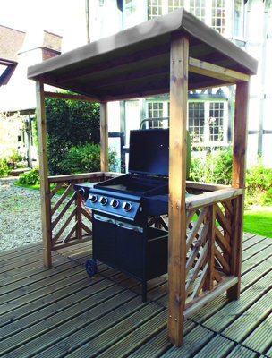 Charles Taylor Trading Charles Taylor Dorchester Bbq Shelter Grey - image 1