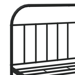 Berkfield Metal Bed Frame With Headboard Black 180X200 Cm - thumbnail 9