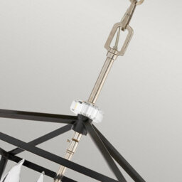 Luminosa Lighting Luminosa Hinkley Stinson Lanterns Pendant Ceiling Light Black With Polished Nickel - thumbnail 3