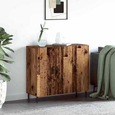 Berkfield Sideboard Brown 90 X 34 X 80 Cm Engineered Wood - image 1