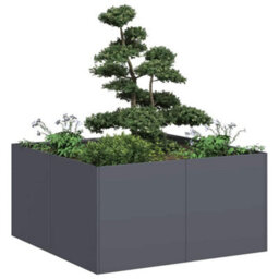 Berkfield Modern Planter Anthracite 80X80X40 Cm Cold-Rolled Steel - thumbnail 2