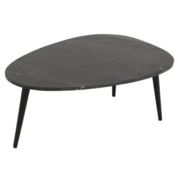 Buttercup Farm Opal Coffee Table With Black Marble Top & Metal Legs - - L60 X W90 X H35 Cm - thumbnail 3