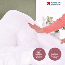 Lancashire Textiles Batwing Pillowcase, Cotton Blend Light Blue Cover, Super Soft And Comfortable Support - thumbnail 2