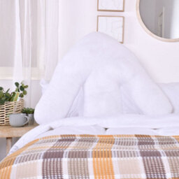 Lancashire Textiles Batwing Pillowcase, Cotton Blend Light Blue Cover, Super Soft And Comfortable Support - thumbnail 6