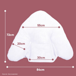 Lancashire Textiles Batwing Pillowcase, Cotton Blend Light Blue Cover, Super Soft And Comfortable Support - thumbnail 7