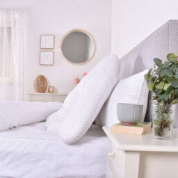 Lancashire Textiles Batwing Pillowcase, Cotton Blend Light Blue Cover, Super Soft And Comfortable Support - thumbnail 5