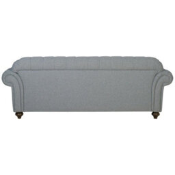 Xample Bordeaux Button Back Grey Fabric 4 Seater Sofa Tufted Design With Foam Cushions, Solid Wood Legs & Accent Pillows - thumbnail 5