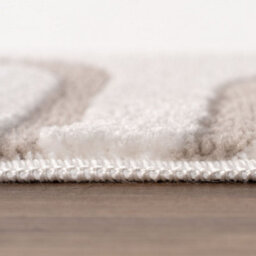 The Rugs Loft Beige And Ivory Curved Line Living Room Area Rug And Runners Soft Pile - thumbnail 7