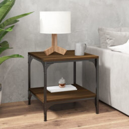 Berkfield Side Tables 2 Pcs Brown Oak 40X40X40 Cm Engineered Wood - thumbnail 3