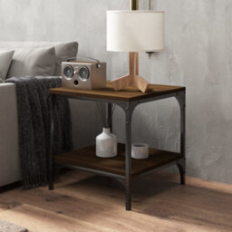 Berkfield Side Tables 2 Pcs Brown Oak 40X40X40 Cm Engineered Wood - thumbnail 4