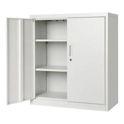 Office Filing Cabinet 3 Layers Lockable File Storage Cupboard White - thumbnail 3