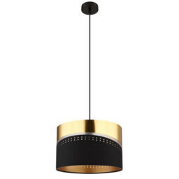 Luminosa Lighting Luminosa Or Cylindrical Pendant Ceiling Light Matt Black 1X E27 - thumbnail 2