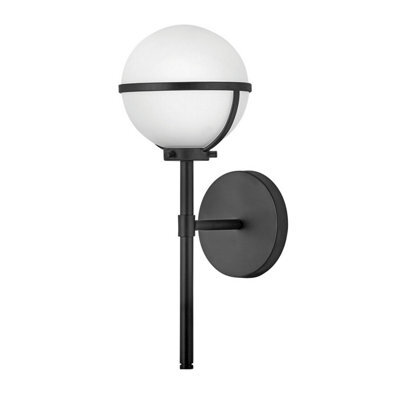 Luminosa Lighting Luminosa Hinkley Hollis Bathroom Wall Lamp Black, Ip44 - image 1