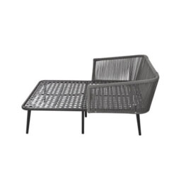 Garden Sofa With 2 Cushions And 2 Upholstery,outdoor Sun Lounger, Balcony Furniture Set, Cushions Are Removable And Washable, Gray - thumbnail 5
