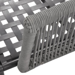 Garden Sofa With 2 Cushions And 2 Upholstery,outdoor Sun Lounger, Balcony Furniture Set, Cushions Are Removable And Washable, Gray - thumbnail 4