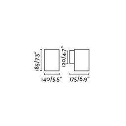 Luminosa Lighting Luminosa Thon Led Wall Uplight Grey 20W 3000K - thumbnail 3