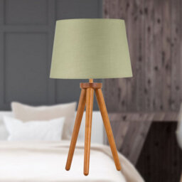 First Choice Lighting Voyage - Dark Oak Table Lamp Or Bedside Light With Sage Green Shade - thumbnail 4