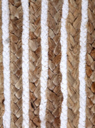 Second Nature Online Chakkar Pale Stripe Square Jute Beige Hall Rug / 180 Cm X 180 Cm - thumbnail 2