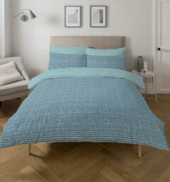 Copenhagen Home Arri Reversible Single Duvet Cover Set With Pillowcases - Ocean Blue - thumbnail 2