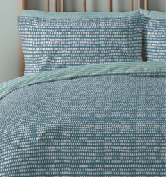 Copenhagen Home Arri Reversible Single Duvet Cover Set With Pillowcases - Ocean Blue - thumbnail 3