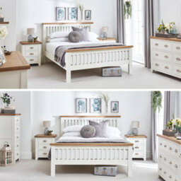 The Furniture Market Cheshire White Painted 5Ft King Size Bed - thumbnail 3