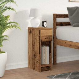 Berkfield Bedside Cabinet With Drawer Old Wood 20X36X60 Cm - thumbnail 3