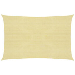 Berkfield Sunshade Sail 160 G/m2 Beige 3X4.5 M Hdpe - thumbnail 1