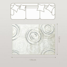 Homcom Swirl Pattern Washable Rug, Allergy-Friendly Floor Carpet, Cream - thumbnail 3