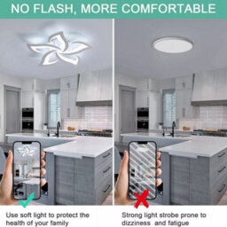 Modern Led Ceiling Light 5-Heads Chandeliers Lamp 6500K Bedroom Living Room 60Cm - thumbnail 6