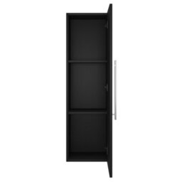 Rinse Bathrooms 1200mm Tall Bathroom Cupboard Storage Cabinet Wall Mounted Matte Black Painted + 2 Adjustable Shelves Flat Packed - thumbnail 3