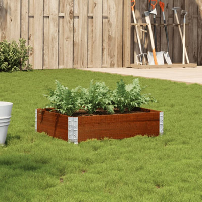 Berkfield Garden Planter Brown 80X60 Cm Solid Wood Pine - image 1