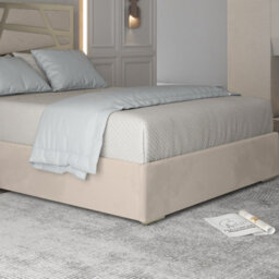 Cloudrest Upholstered Soft Velvet Metal Designer Bed Frame - thumbnail 4
