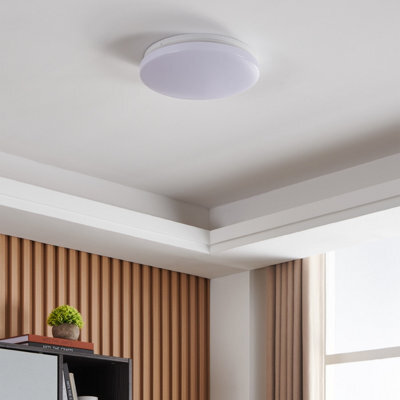 Eglo Approdo Steel & Plastic Led Ceiling Light, White - image 1