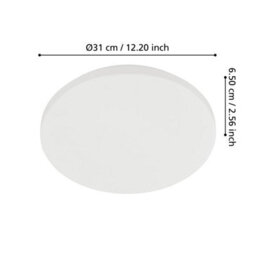 Eglo Approdo Steel & Plastic Led Ceiling Light, White - thumbnail 4