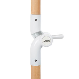Wyld And Coco Evergreen 150Cm Round Tilt Parasol Pink And White Beech Wood Pole Uv-Resistant - thumbnail 7