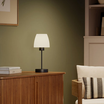 GoodHome Kluan Matt Black Table Lamp - image 1