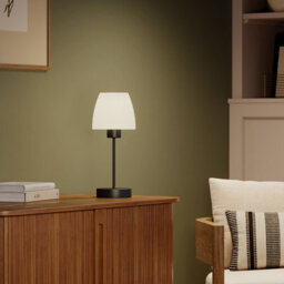 GoodHome Kluan Matt Black Table Lamp - thumbnail 1