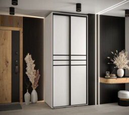 Arte Crisp White Sliding Door Wardrobe H2050mm W1000mm D600mm - Minimalist Design For Versatile Storage - thumbnail 2