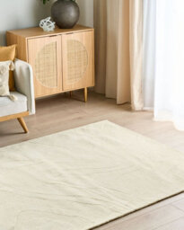 Beliani Rug Sasnak Beige 160 X 230 Cm Wool - thumbnail 2