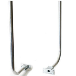 2 Ft Aerial Pole & Bracket L Shaped Fascia Loft Mast Tv Dab Wall Mounting Kit