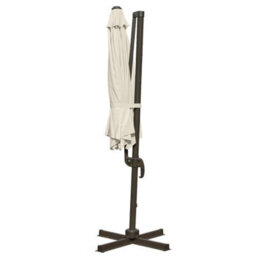 Rinse Bathrooms Cream Roman Umbrella Garden Parasol With Hand Crank Rotation Outdoor Patio Umbrella 3M - thumbnail 4