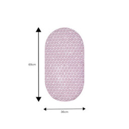 Showerdrape Medina Anti Slip Pink Pvc Bath Mat 69Cm X 36Cm - 2 Set - thumbnail 3