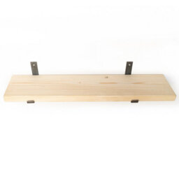 Toolty Rustic Handmade Wall Shelf, Wall Mounted, 120Cm X 22.5Cm Up Design, Unprimed, Handcrafted Vintage Style - thumbnail 4