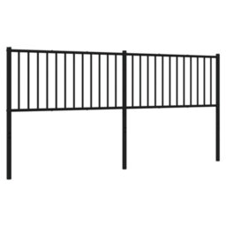 Berkfield Metal Headboard Black 193 Cm - thumbnail 5