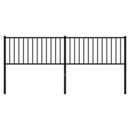 Berkfield Metal Headboard Black 193 Cm - thumbnail 3
