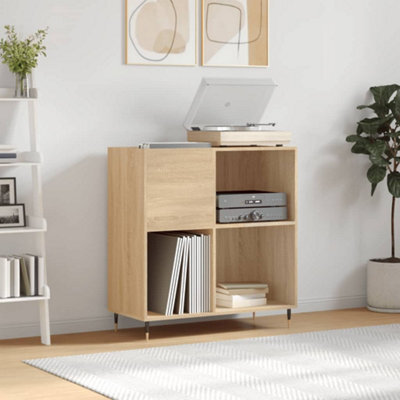 Walplus Record Cabinet Sonoma Oak 84.5X38X89 Cm Engineered Wood - image 1