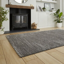 Charcoal Optical 3D Washable Modern Abstract Dining Room Bedroom & Living Room Rug-120Cm X 170Cm - thumbnail 3