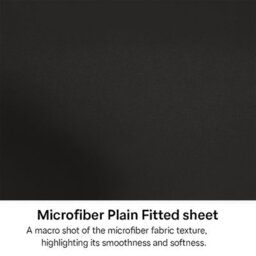 Bedlooms King Fitted Sheet 40Cm Extra Deep - Soft Microfiber Deep Pocket Elasticated Bed Fitted Sheets Black, 152X200 Cm - thumbnail 4